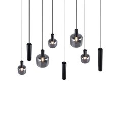 TRIO 364100832 MATARO závěsné svítidlo 2xE27, 3xE14, 3xGU10 černá matná