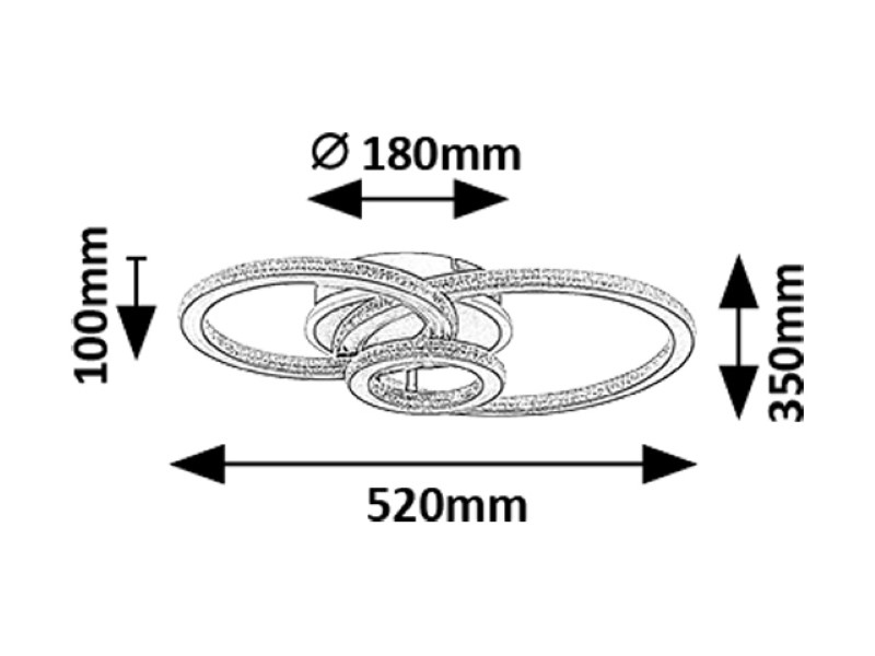 RABALUX 71392 Maziar stropní svítidlo LED 40W/3700lm 3000-6500K černá, bílá, stmívatelné, dálkový ovladač