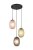 TRIO 364230317 FACETTE závěsné svítidlo D430mm 3xE27 černá matná, vícebarevná