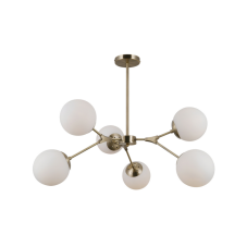 ITALUX PND-56980-6C Annes závěsné svítidlo 6xE14 starožitná bronzová, opálová