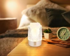 Dekoračné osvetlenie LED 3000K strieborná, priehľadná IP20 GLOBO lighting LIZZY 21044S bez adaptéra, USB kábel, vrátane batérie