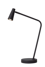 LUCIDE 36620/03/30 STIRLING stolná lampička V475mm LED 3W/230lm 2700K čierna, nabíjateľná batéria, 3StepDIM