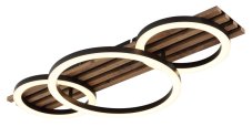 GLOBO 67353D3 TISHA stropní svítidlo D300mm LED 24W 2450/1200lm 3000K černá, dřevo