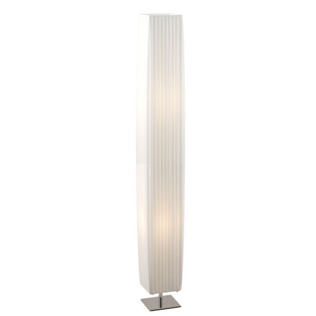 GLOBO 24662 BAILEY stojací lampa V1190mm 2xE27 chrom, bílá