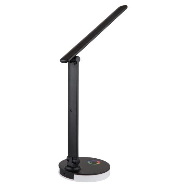 GLOBO 58445B GERALDO stolové svietidlo LED V500mm 5W/538lm 2700+6500+4000K čierna, biela, adaptér, USB kábel, RGB podsvietenie