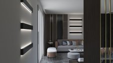Immax 07137-B NEO LÍNEA nástěnné svítidlo LED 760mm 40W/2160lm 2700-6500K matná černá, dálkové ovládání