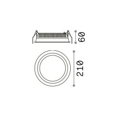 Ideal lux Pro 248783 DEEP zápustné svítidlo D210mm LED 30W 4000/3150lm 3000K bílá