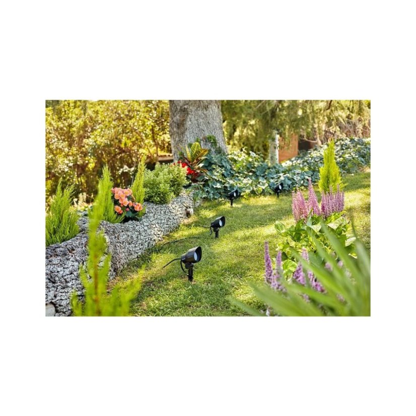 Philips 8719514477117 GardenLink Low Volt Spotlight nízkonapäťové exteriérové svietidlo/reflektor LED 6W/660lm 4000K čierna, bez napájania