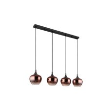 GLOBO 15548-4HG MAXY závěsné svítidlo 4xE27 černá, měděná