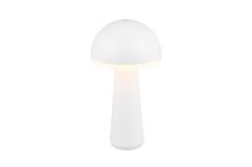 TRIO Reality R57716131 FUNGO venkovní stolní lampa SMD LED V310mm 2W/200lm 3000+4000+6500K IP54 bílá matná, černá, nabíjecí baterie, USB-C port, nabíjecí stanice