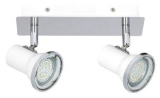 RABALUX 5498 Steve kúpeľňové spot LED GU10 2x4 5W IP44 4000K chróm, biela