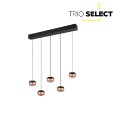 TRIO SELECT 344410532 ORBIT závěsné svítidlo SMD LED 5x8W/960lm 2300+3000+4000K černá matná, kávová, switchdimmer