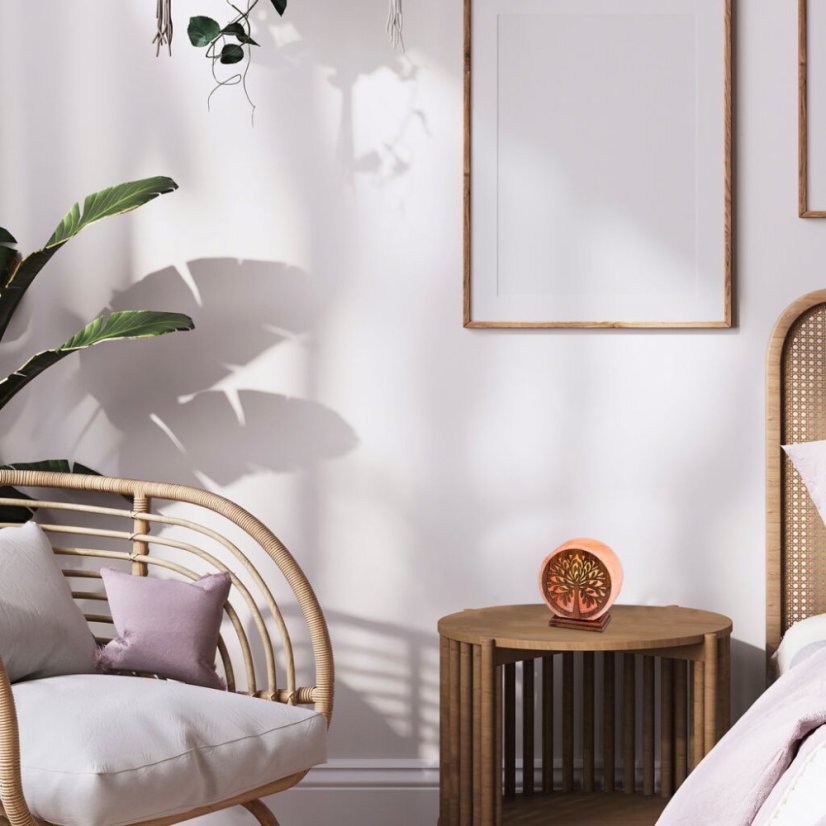 RABALUX 76009 Igdrasil dekoračné svietidlo/soľná lampa 1xE14 V160mm tmavé drevo, oranžová