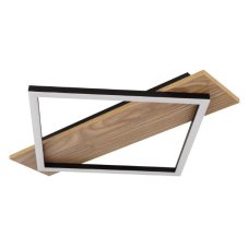 GLOBO 67330-18 BEATRIX I stropní svítidlo LED 18W/950lm 3000K černá matná, dřevo, bílá