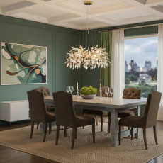 GLOBO 64132-8 DANNA závěsné svítidlo/luster D610mm 8xG9 zlatá, jantarová, průhledná