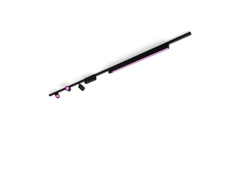 8719514407800 Philips Hue White and Color Ambiance Perifo LED stropní svítidlo bodové - souprava s lištou 44,6W/3x490lm,1x1700lm 2000-6500K+RGB černé