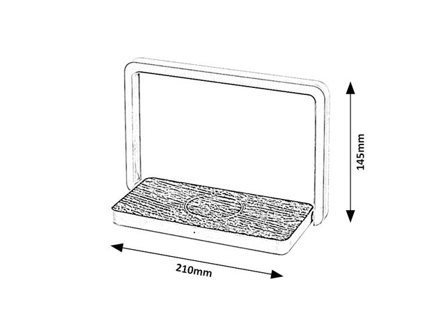 RABALUX 76005 Buldus stolní svítidlo LED V145mm 4W/160lm 3000K matná bílá, imitace dřeva