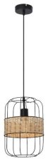 RABALUX 5283 Indiana závěsné svítidlo D220mm 1xE27 matná černá, přírodní
