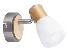 Rabalux 6486 GAVIN spot/nástěnné svítidlo 1xE14 saténová chromová, dřevo