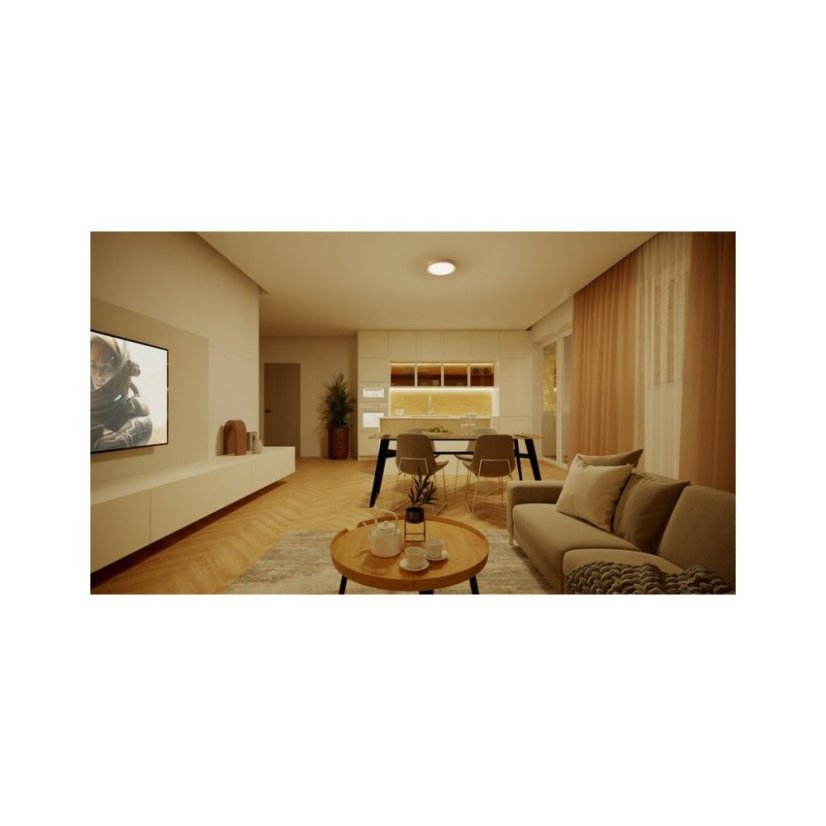 Philips UltraEfficient 8720169301054 Pebblo stropní svítidlo D320mm LED 10W/1850lm 2700K bílá, béžová, SceneSwitch