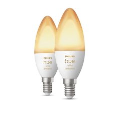 Philips Hue White Ambiance 8719514356733 LED žárovka E14 4W/470lm svíčka 2200-6500K bluetooth 2-set