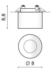 AZzardo AZ3539 Technoline GELO zápustné svítidlo 1xGU10 50W IP20 čiré sklo