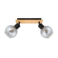 Bodové svietidlo stropné / spot 2x E27 dymová ITALUX Barel SPL-67535-2-BK-WO