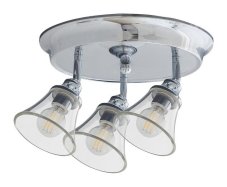 RABALUX 3210 Antoine stropné bodové svietidlo/spot 3xE14 IP44 chrómová, priehľadná
