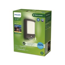 Philips 8720169263710 UltraEfficient Samondra venkovní nástěnné svítidlo se senzorem PIR LED 3,8W/800lm 2700K IP44 antracit