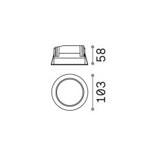 Ideal lux Pro 193458 BASIC ACCENT zápustné svietidlo D103mm LED 10W 950/860lm 3000K IP44 biela