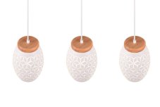 TRIO Reality R31573031 BIDAR závěsné svítidlo 3xE27 bílá matná