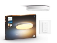 Philips HUE LED White Ambiance 41161/31/P6 Enrave XL stropní svítidlo 48W 6100lm 2200-6500K 55,1cm bílé stmívatelné BlueTooth + HUE Switch