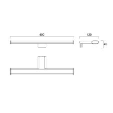 Sylvania 0043241 kúpeľňové nástenné svietidlo SYLMIRROR LED SLIM IP44 WW