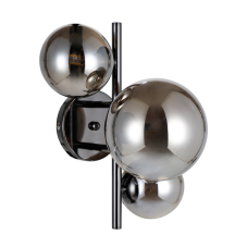 ITALUX WL-406007-3A-BCR Canello nástenné svietidlo 3xG9 čierny chróm, dymová