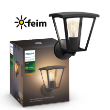 Philips HUE White INARA nástěnné eteriérové svítidlo LED E27 7W 550lm 2100K IP44 černé
