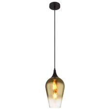 GLOBO 15552H2 LAVUS závěsné svítidlo D180mm 1xE27 černá, průhledná zlatá