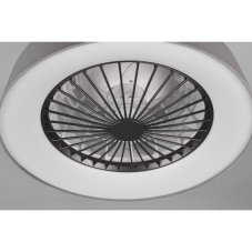 TRIO R62662111 FARSUND stropní svítidlo s ventilátorem LED D470mm 30W/2200lm 3000-6500K šedá, stmívatelné, dálkový ovladač