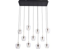 LED závesné svietidlo 3900 lm 3000K čierno zlaté Zuma Line NELSON MD2291-11B-3BGT