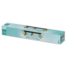 Philips 8720169299214 Idris stropní bodové svítidlo/spot 3xGU10 IP44 černá, zlatá, ClickFix