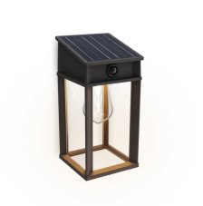 Philips 8720169361829 UltraEfficient Geri solární nástěnné svítidlo se senzorem LED 3,2W/500lm 2700K IP44 antracitová