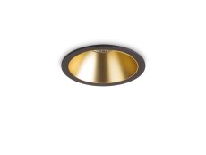 Ideal lux 192345 GAME ROUND zápustné svietidlo D85mm LED 11W 950/700lm 3000K čierna, zlatá, UGR