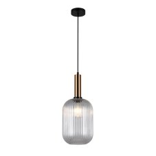 Italux PND-5588-1L-BRO+CL závěsné svítidlo Antiola D200mm 1x40W E27 mosaz, průhledná