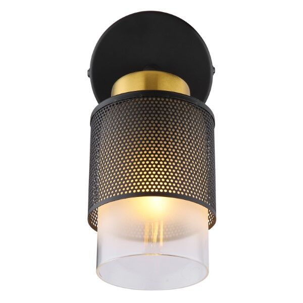 GLOBO 15709-1 OLGA nástěnné bodové svítidlo/spot s vypínačem 1xE27 černá matná, průhledná