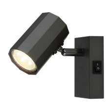 GLOBO 57918-1 JAMES nástěnné bodové svítidlo/spot s vypínačem 1xGU10 tmavošedá