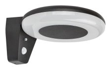 RABALUX 77010 Certovo solární nástěnné svítidlo LED 4W/360lm 4000K IP44 černá, bílá, soumrakový a pohybový senzor, 3-krokové stmívání