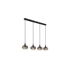 Závěsné svítidlo 4x E27 čierna, dymová IP20 GLOBO lighting MAXY 15548-4H
