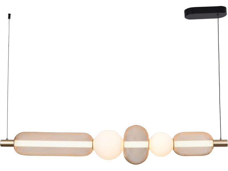 LED závesné svietidlo 3200 lm 3000-5700K zlaté Zuma Line SAAR MD2596-5B-3BGT