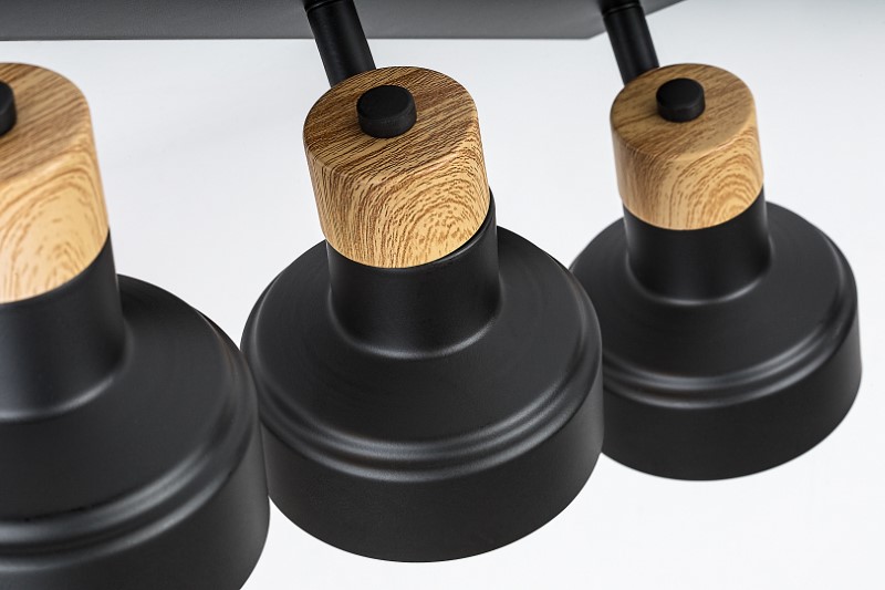 RABALUX 73057 Saskia stropné bodové svietidlo/spot 3xE14 čierna, drevo