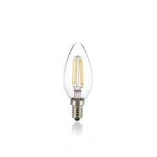 Ideal Lux 101224 LED žárovka E14 Filament B35 4W/430lm 3000K průhledná, svíčka