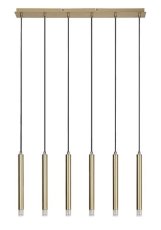 RABALUX 72363 Ramira závesné svietidlo 6xG9 zlatá, priehľadná